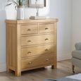 Normandy Chest - 2+3 Drawer - Oak