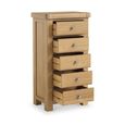 Normandy Chest - 5 Drawer Tallboy - Oak