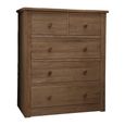 Torino Chest of Drawers - 3+2 Drawer - Wide - Oak