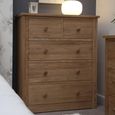 Torino Chest of Drawers - 3+2 Drawer - Wide - Oak