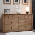 Torino Chest of Drawers - 4+3 Drawer - Wide - Oak