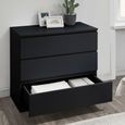 Oslo Small Chest - 3 Drawer - Black