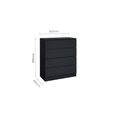 Oslo Chest - 4 Drawer - Black