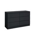 Oslo Wide Chest - 6 Drawer - Black