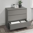 Oslo Small Chest - 3 Drawer - Grey