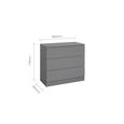 Oslo Small Chest - 3 Drawer - Grey