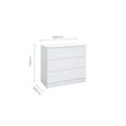 Oslo Small Chest - 3 Drawer - White