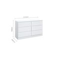 Oslo Wide Chest - 6 Drawer - White