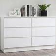 Oslo Wide Chest - 6 Drawer - White