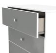Padstow Grey and White 3 Drawer Deep Chest