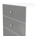 Padstow Grey and White 3 Drawer Deep Chest