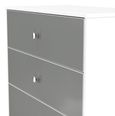 Padstow Grey and White 4 Drawer Deep Chest