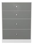 Padstow Grey and White 4 Drawer Deep Chest