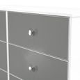 Padstow Grey and White Matt 6 Drawer Midi Chest