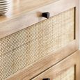 Padstow Chest of Drawers - 3 Drawer - Small - Oak and Rattan