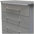 Paris Grey Gloss 5 Drawer Chest