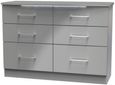 Paris Grey Gloss 6 Drawer Midi Chest