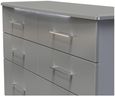 Paris Grey Gloss 6 Drawer Midi Chest