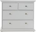Paris White 2+2 Drawer Chest