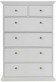 Paris White 2+4 Drawer Chest
