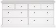 Paris White 8 Drawer Wide Chest