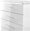 Paris White Gloss 5 Drawer Chest