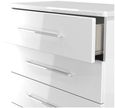 Paris White Gloss 5 Drawer Chest