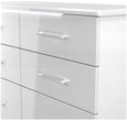 Paris White Gloss 6 Drawer Midi Chest