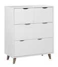 Perce White 4 Drawer Chest
