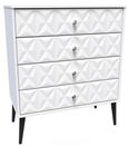 Pixel White 4 Drawer Chest