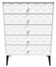 Pixel White 5 Drawer Chest