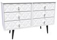 Pixel White 6 Drawer Midi Chest