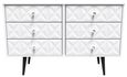 Pixel White 6 Drawer Midi Chest