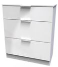 Plymouth White Gloss 3 Drawer Deep Chest