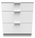 Plymouth White Gloss 3 Drawer Deep Chest