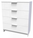 Plymouth White Gloss 4 Drawer Chest