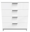 Plymouth White Gloss 4 Drawer Chest
