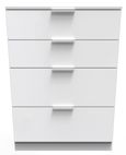 Plymouth White Gloss 4 Drawer Deep Chest