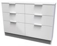 Plymouth White Gloss 6 Drawer Midi Chest