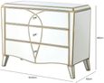 Pristina Chest - 3 Drawer - Champagne Mirrored