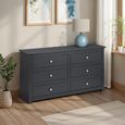Radley Chest of Drawers - 6 Drawer - Wide - Dark Grey