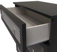 Rattan and Black Ash 3 Drawer Deep Chest