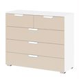 Rauch Aditio 3+2 Drawer Chest - Alpine White and Champagne
