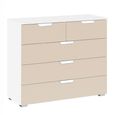 Rauch Aditio 3+2 Drawer Chest - Alpine White and Champagne