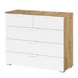 Rauch Aditio 3+2 Drawer Chest - Artisan Oak and Alpine White
