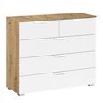 Rauch Aditio 3+2 Drawer Chest - Artisan Oak and Alpine White