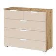 Rauch Aditio 3+2 Drawer Chest - Artisan Oak and Champagne