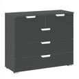 Rauch Aditio 3+2 Drawer Chest - Metallic Dark Grey