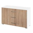 Rauch Aditio 3 Drawer Wide Chest - Alpine White and Sonoma Oak