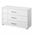 Rauch Aditio 3 Drawer Wide Chest - Alpine White and White High Gloss